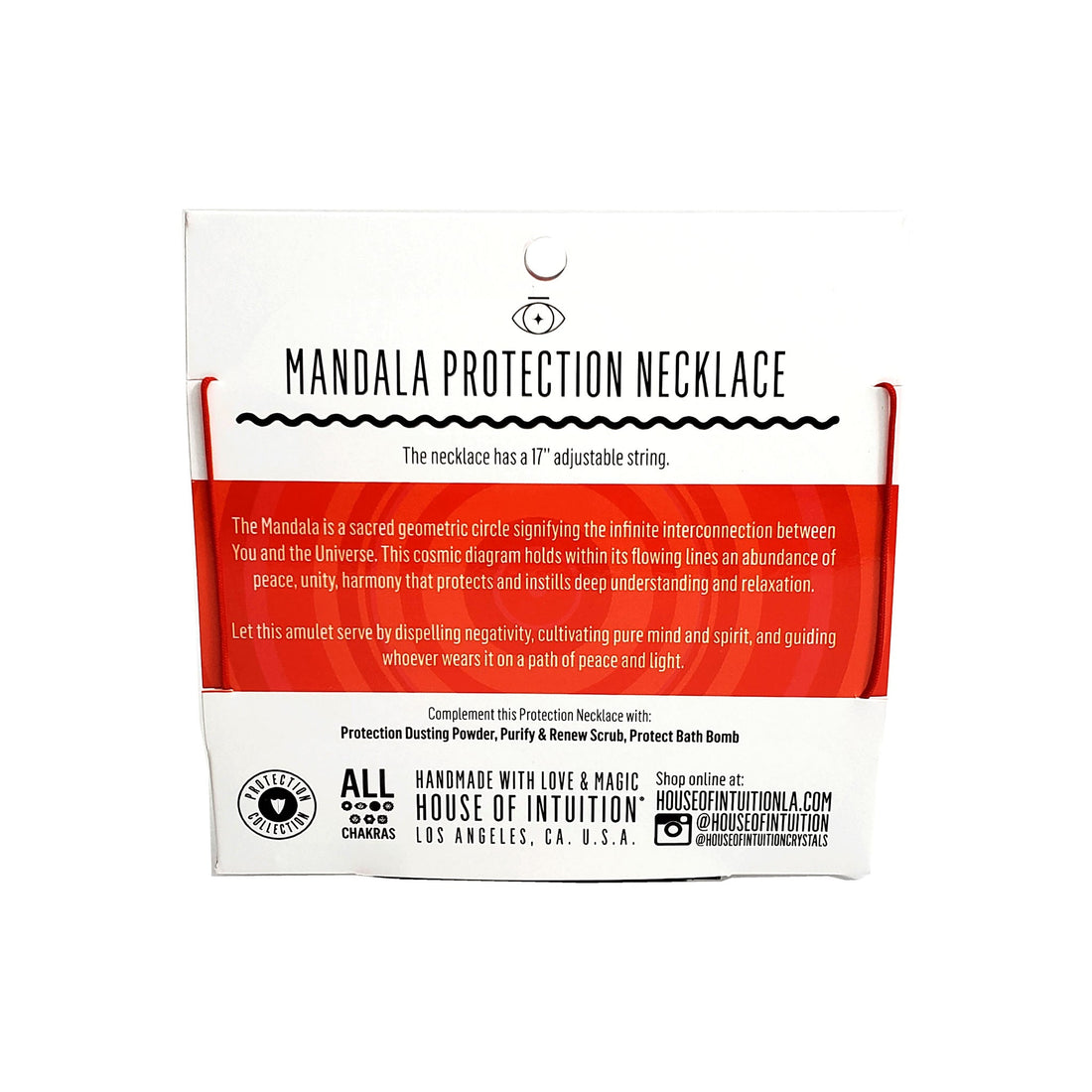 Mandala Protection Amulet Necklace House of Intuition 