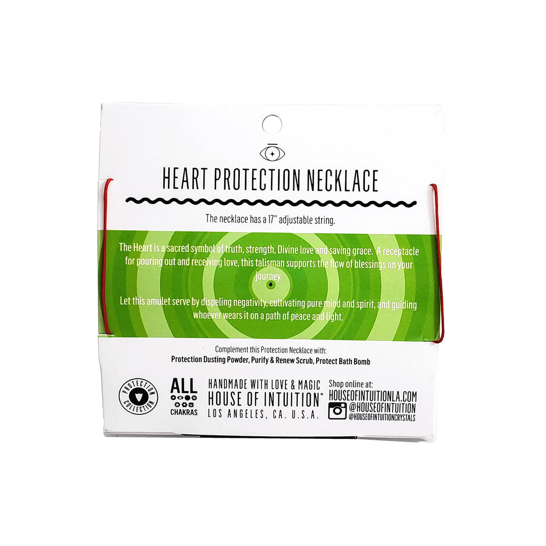 Heart Protection Amulet Necklace House of Intuition 