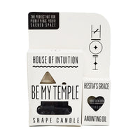 "Be My Temple" Symbol Shape Candle Kit (with Hestia's Grace Anointing Oil) Symbol Shape Candle House of Intuition 