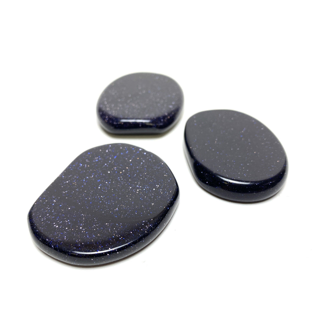 Blue Goldstone Medallions Blue Goldstone Crystals B. $8.00 