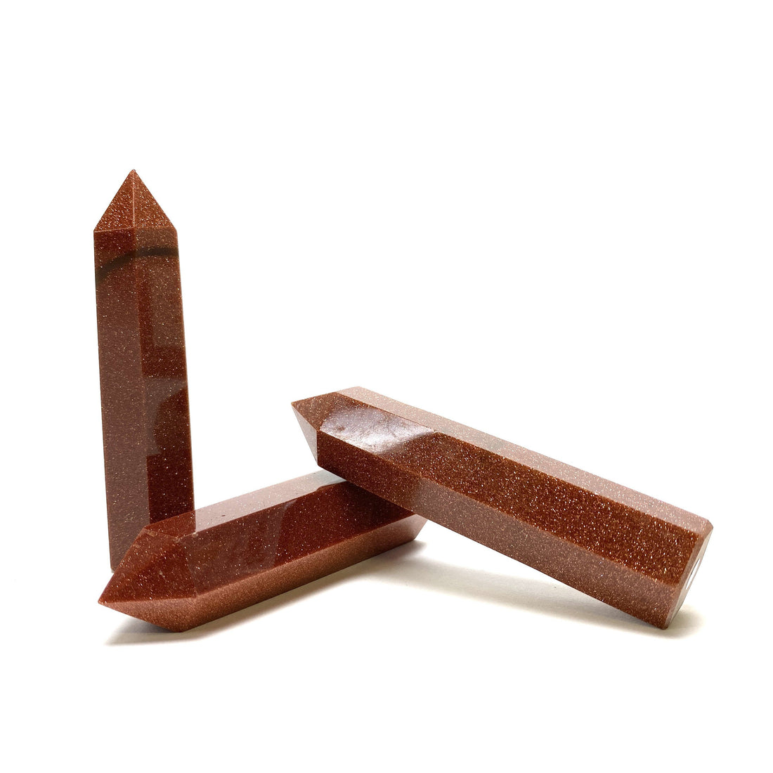 Brown Goldstone Tower Point Goldstone Crystals A. $24.00 