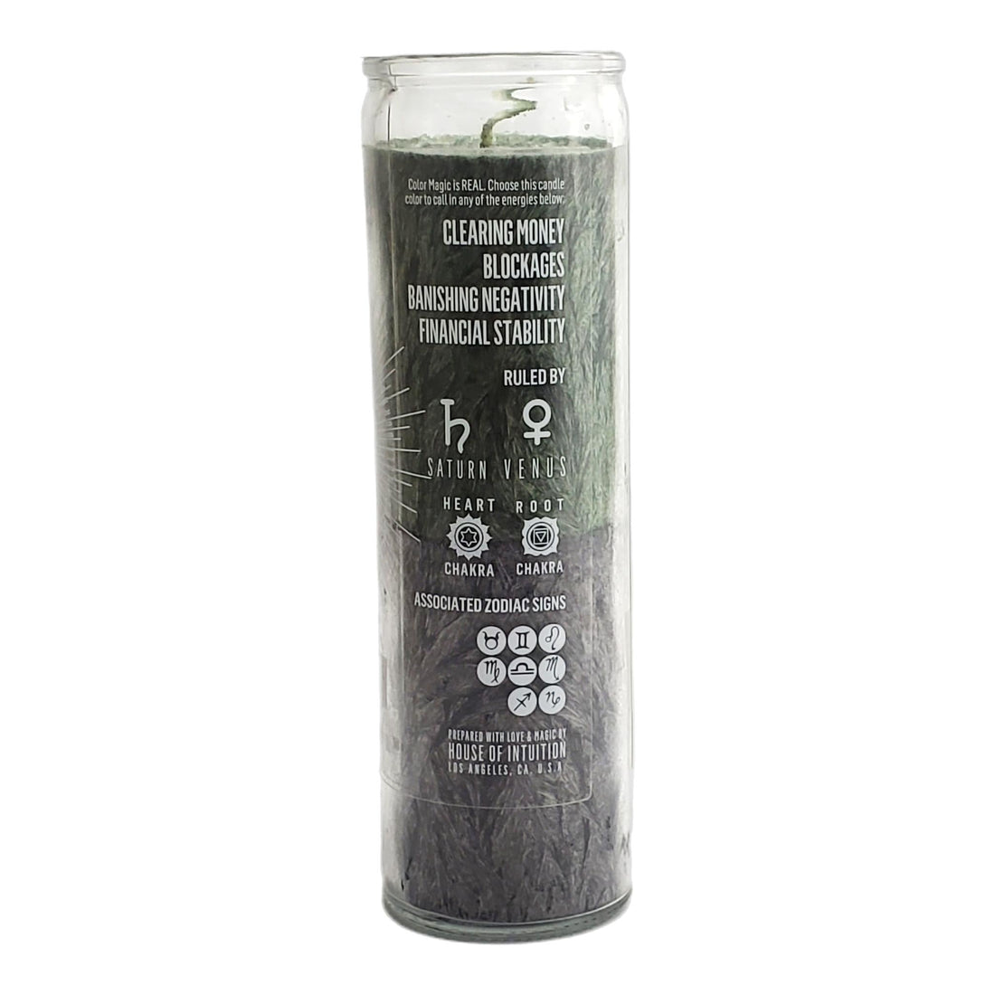 Green and Black Palm Wax Prayer Candle Prayer Candles House of Intuition 