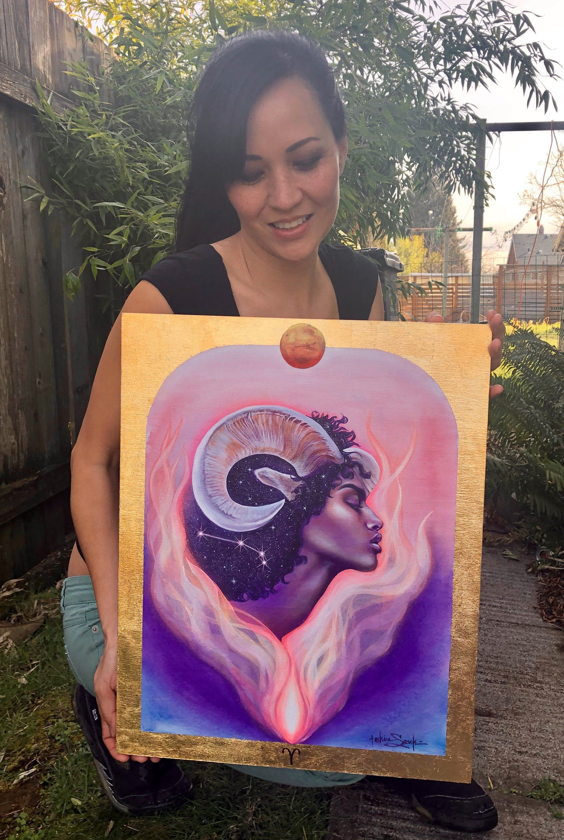 Aries Zodiac Original Painting and Print by Tashina Suzuki Paintings & Art Pieces House of Intuition 