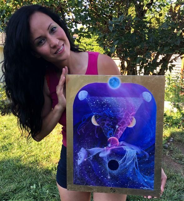 Cancer Zodiac Original Painting and Print by Tashina Suzuki Paintings & Art Pieces House of Intuition 