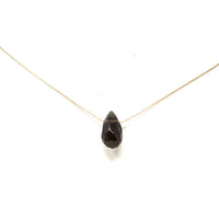Smoky Quartz Teardrop Necklace (I AM SUPPORTED) Teardrop Necklace House of Intuition 