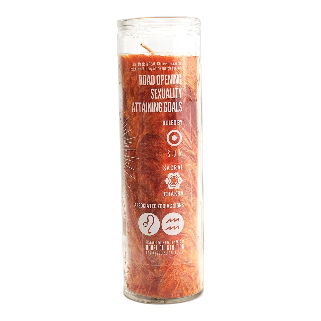 Orange Palm Wax Prayer Candle Prayer Candles House of Intuition 