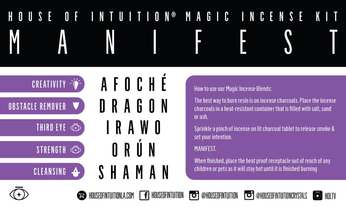 Manifest Incense Blend Kit HOI Incense Blend House of Intuition 