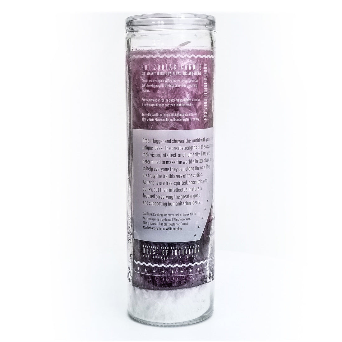 HOI Aquarius Zodiac Candle Zodiac Candles House of Intuition 