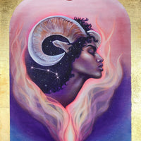 Aries Zodiac Original Painting and Print by Tashina Suzuki Paintings & Art Pieces House of Intuition $10 Prints (5" x 5") 