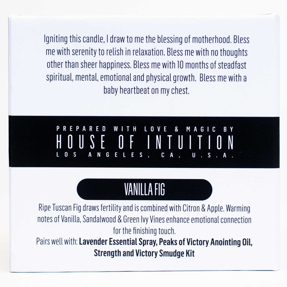 "BLESS ME with FERTILITY" Affirmation Soy Candle BLESS ME - Affirmation Candles House of Intuition 