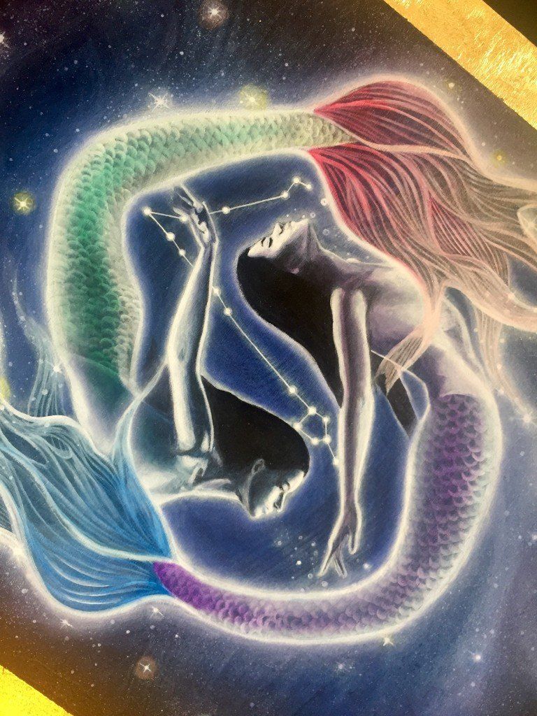 Pisces Zodiac Original Painting and Print by Tashina Suzuki Paintings & Art Pieces House of Intuition 
